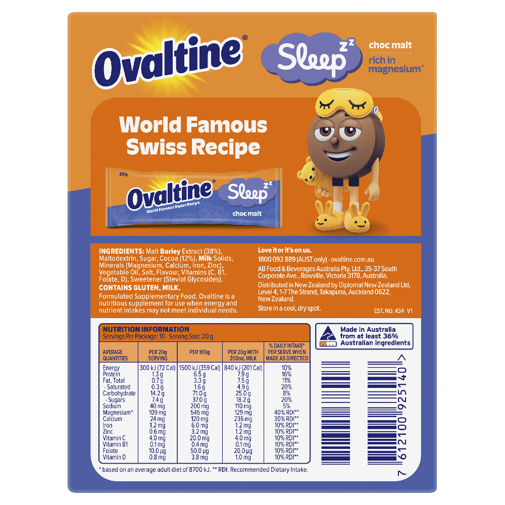 Ovaltine Sleep Calming Choc - Sachets